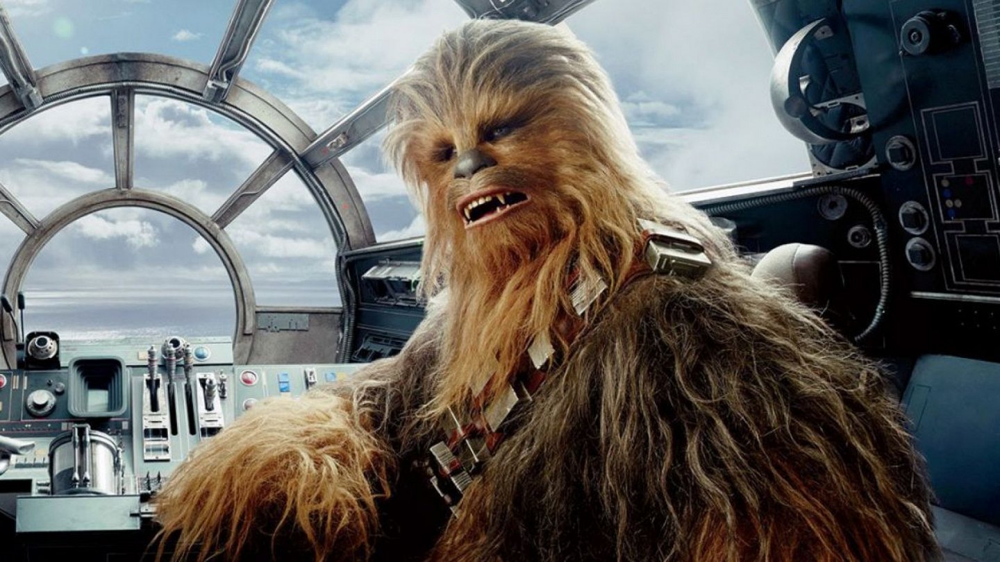 Chewbacca foi inspirado no cão de George Lucas, que era enorme e peludo, pesando 58 kg

